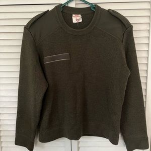 vintage french STV VALENCIENNES 1988 96 green military sweater